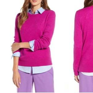 Halogen 100% cashmere crew sweater
